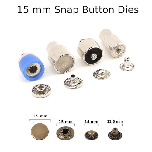 4Pcs Snap Button Die Mold Set for Hand Press Machine (12,5mm(633#)) by OREN - Image 7