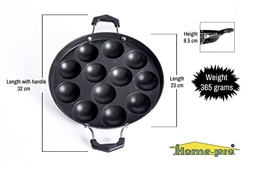 Image of Home-Pro - Grill Pan, Dosa Tawa Black & Appam Blue | Non Stick Combos | Pot Pan Set | Aluminium Set | Bakelite Handle | Combo Pack of 3