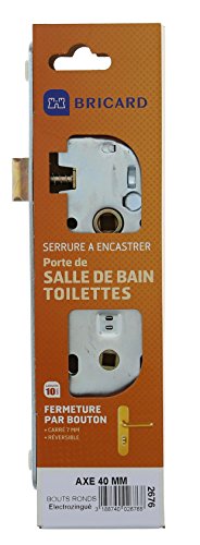 Bricard - 2676- Serrure pour porte de salle de bain- toilettes- - Electrozinguée