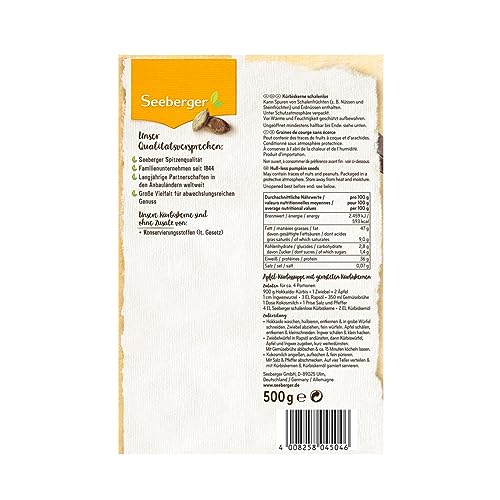 Seeberger Kürbiskerne schalenlos 13er Pack, Knackige, geschälte Kürbiskerne als Topping für Salate oder zum Snacken - naturbelassen, vegan (13 x 200 g)