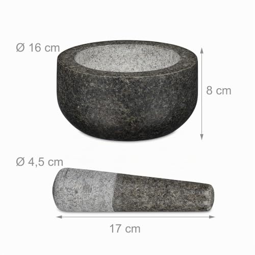 Moledor de piedra resistente de granito gris con mazo ergonómico 5