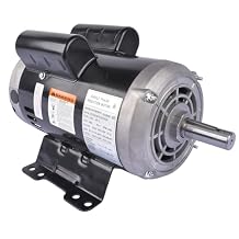 23378805 5HP Air Compressor Motor Replacement for Ingersoll Rand, Single Phase, 184T Frame, 208-230V, 3450 RPM, 60Hz, Open Drip Proof Enclosure 54421193 56283138 Electric Motor Mustrod