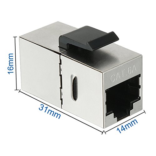 uxcell 8 Packs CAT 6a Keystone Jacks RJ45 Couplers miniatura 5