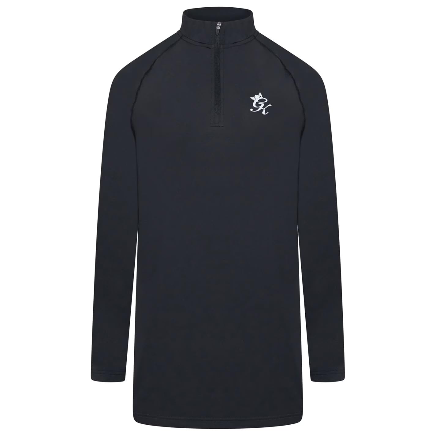 Gym King Men's Energy Zipped Funnel Performance Tracksuit Top - Black - Medium