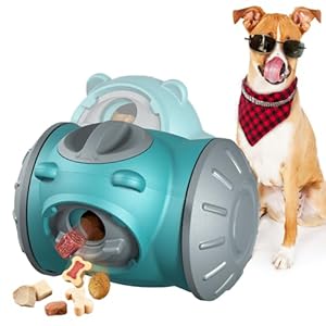 Phaechild IQ – Jouet Puzzle Distributeur de friandises pour Chien, Jouet à remplir pour Chien agressif, Caoutchouc Durable et sûr, Bleu