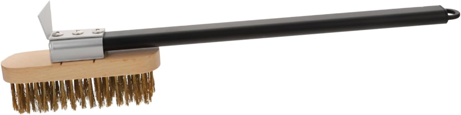 Toyvian 1Pc BBQ Grill Cleaning Brush Wire Cleaning Tool for Kitchen Oven Stove Cast Frying Pan Durable Efficient Kitchen Accessory for Deep Cleaning