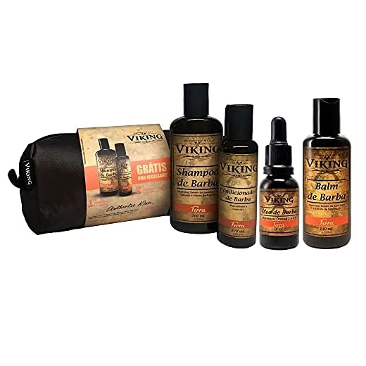 Kit de Barba Necessaire, Shampoo, Condicionador, Balm e Óleo