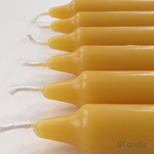 BCandle 100% Pure Beeswax Candles Organic Hand Made - 11 Inches Tall, 5/8 Inch Thick (Set of 2) - Thumbnail 2