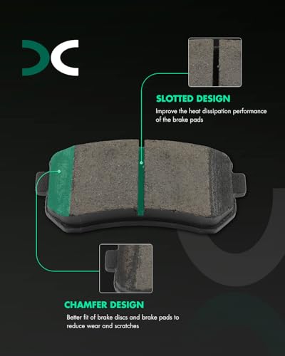 Image of SCITOO D1398 Rear Ceramic Brake Pads Sets w /Hardware Replacement For Hyundai For Accent | For Elantra | For Sonata | For Tucson,For Kia For Cadenza | For Forte Koup | For Forte5 | For Sportage