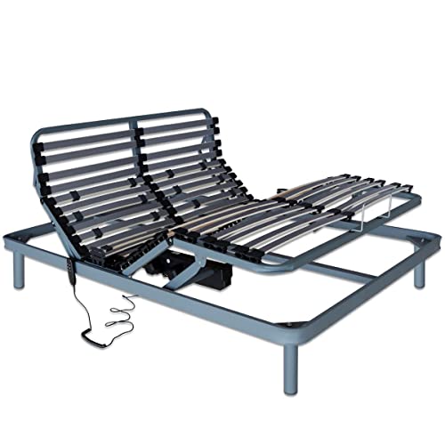 Ventadecolchones - Cama Articulada Reforzada con Subida Y Montaje con Motor eléctrico Medida 135 x...