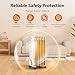 Aigostar 1500W Oil Heater 7-Fin Safe Heat, 3 Heat Setting Space Heater Adjustable Thermostat, Overheat & Tip-Over Protection, Heat Up 250 Square Feet, Quiet Oil Filled Radiator Heater for Indoor Use