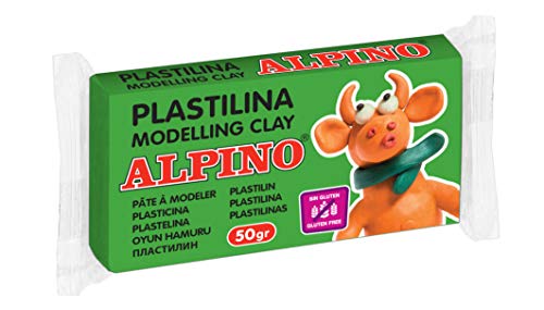 Alpino - Plastilina 50 Gr Verde Pardo En Oferta Alpino Dp00006301 - Pastilla Plastilina