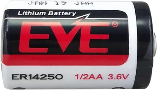 Image of 5 Packs EVE ER14250 1 /2AA 3.6V Battery 1200mAh LS14250 14250 Battery Non-Rechargeable