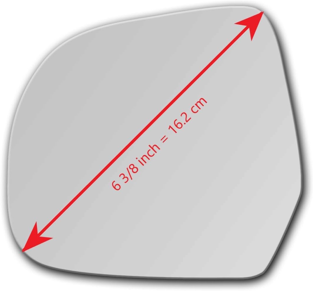 New Mirror Glass with FULL SIZE ADHESIVE for 2011-17 NISSAN LEAF 2012-16 VERSA Driver Side View Left LH