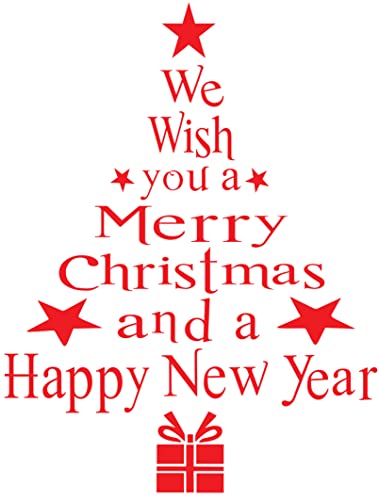 FRSRNTG Window Stickers Christmas Tree Clings Snowflake Reindeer Reusable PVC Decals for Glass Xmas Winter Decorations (Christmas Tree on Door)