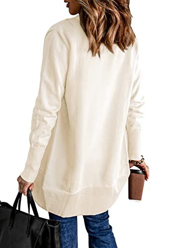 Jayscreate Women's Ribbed Hem Cardigan Sweaters Pockets Long Sleeve Knit Open Front Business Casual Outfits for women2