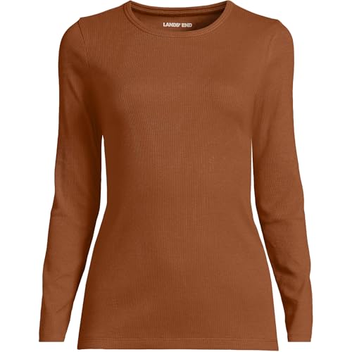 Image of Lands' End Women's Cotton Rib Knit T-Shirt