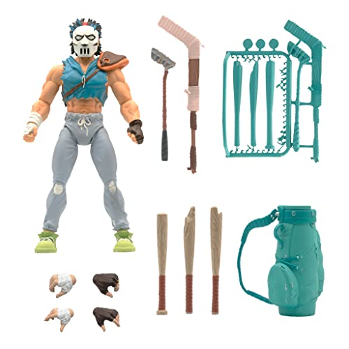 Image of Super7 Ultimates Teenage Mutant Ninja Turtles Casey Jones - 7 inch TMNT Action Figure with Accessories Classic Cartoon Collectibles and Retro Toys