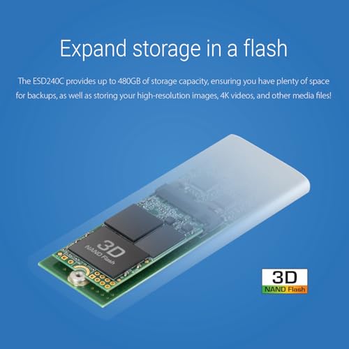 Image of Transcend Information 120GB Portable SSD TLC USB 3.1 Gen 2, Silver (TS120GESD240C)