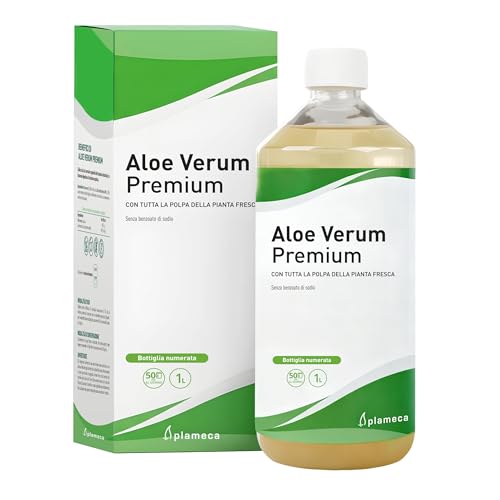 Plameca Aloe Verum Premium - Aloe Vera para beber - Con toda la pulpa de la planta fresca - No pasteurizado - 1000 ml durante 20 días