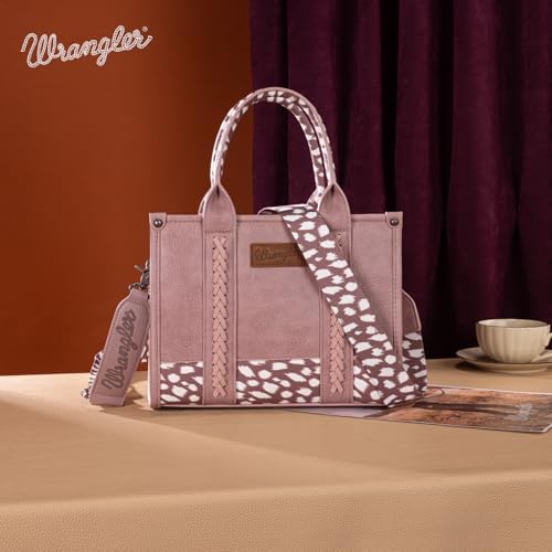 Image of Montana West x Wrangler Tote Bag for Women Western Cow Print Purse Designer Top Handle Handbags