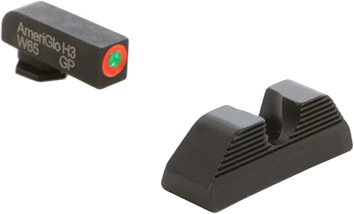 AMERIGLO GL-351 compatible con Glock 4243 verde con contorno naranja, juego de visión nocturna delanteratrasera