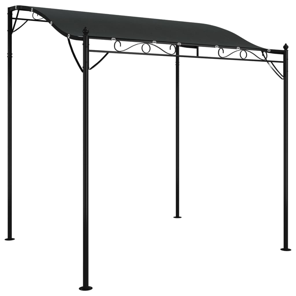 vidaXL Canopy Garden Gazebo Party Tent Outdoor Camping BBQ Shelter Party Canopy Patio Shelter Tent Anthracite 2x2.3 m 180 g/mยฒ Fabric and Steel
