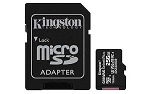 Kingston 256GB microSDHC Canvas Select Plus 100MB/s Read A1 Class 10 UHS-I Speicherkarte + Adapter mit frustfreier Verpackung (SDCS2/256GBET)