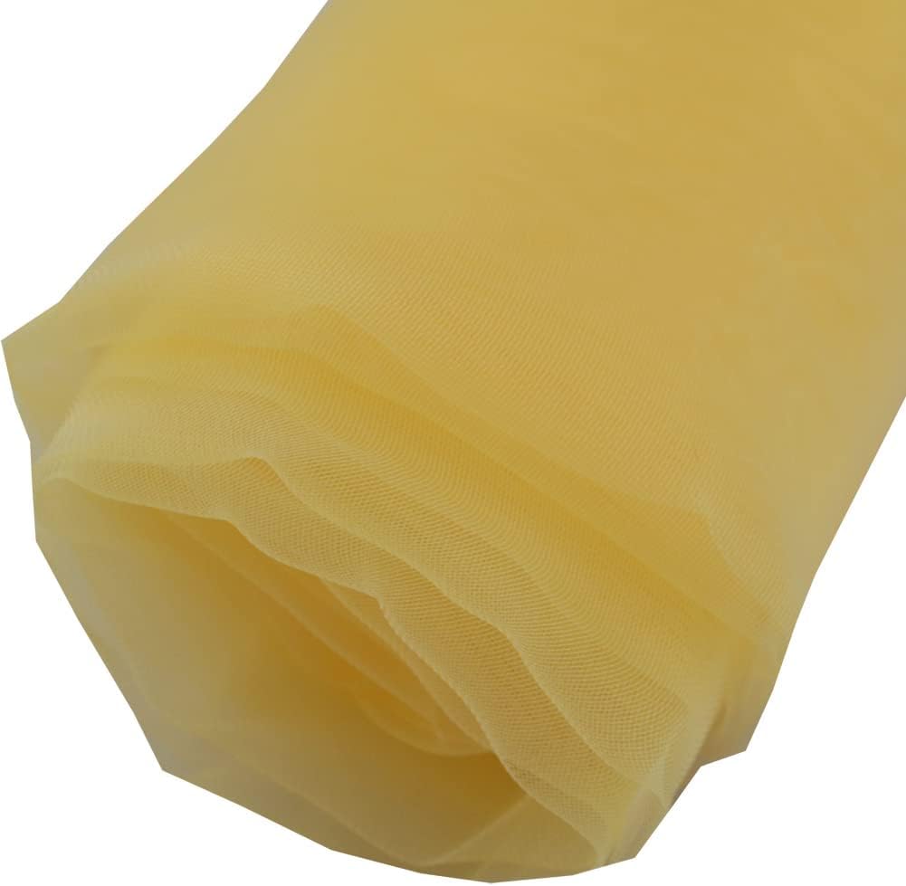 Tissu tulle champagne 180x280cm en rouleau d'organza pour couture et nappe