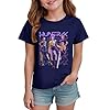 T-Shirts à Manches Courtes Fille Filles Tee Shirt Col Rond Graphique Décontracté Comfortable Mignon Enfants Tee-Shirt