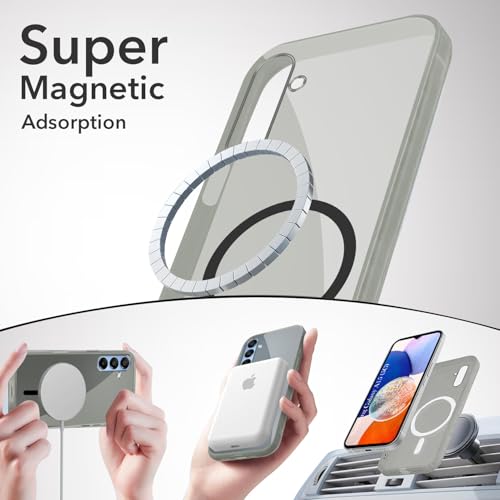 Image of Jkobi Lifetime Anti-Yellow MagSafe Compatible Clear Back Cover Case for Samsung Galaxy A15 5G (Sleek Hard Crystal | Shockproof and Camera Protection)
