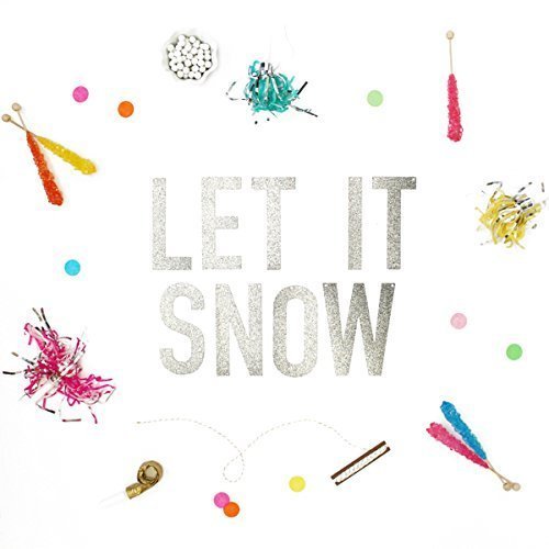 Miniatura 1 de LET IT SNOW Glitter Banner in Gold or Silver