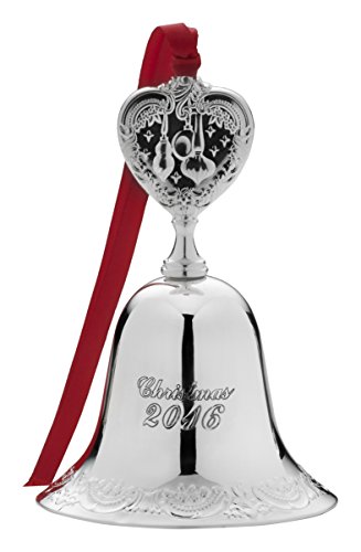 Wallace 2016 Silver Plate Grande Baroque Bell Ornament, 22Nd Edition