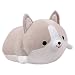Caste Duvet de Coton Corgi poupée réaliste Animal Oreiller en Peluche Doux Super Doux en Peluche Coussin, Forme vive, Expression Mignonne, pour Le Bureau à Domicile
