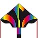 Produktbild Ecoline 102148 - Simple Flyer Radient Rainbow 120cm Kinderdrachen Einleiner, ab 5 Jahren, 75x120cm und 1.5m Drachenschwanz, inkl. 17kp Polyesterschnur 25m auf Griff, 2-5 Beaufort