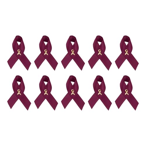 Image of 1 /2 /5 /10 /25 /50 /100pcs Satin Awareness Ribbon Pins (Pick your color), for Cancer & Disease Awareness, Bulk Quantities for Fundraising, Events, Gift Giving