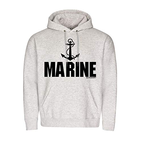 Sweat à capuche de l'armée allemande BW Marine Copytec bleu marine gris M