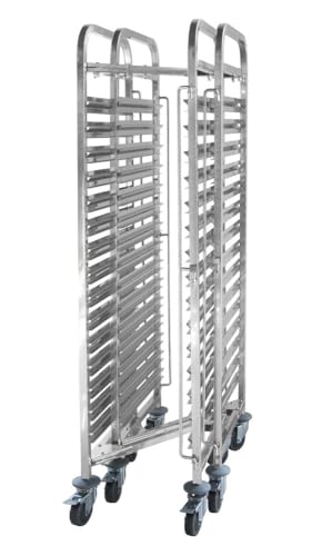 Chariot de débarrassage 15 x GN 1/1 inox meuble de cuisine collective
