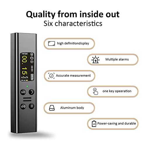 Image of Geiger Counter Nuclear Radiation Detector, Portable Handheld Beta Gamma X-ray X-Rays and Y-Rays，Rechargeable Radiation Monitor Meter