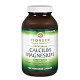 Pioneer Nutrition Calcium Magnesium Supplements, Vegetarian, 180 Count