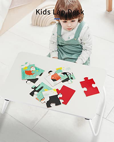 Folding Lap Desk, Ruxury Laptop Stand Bed Desk Table Tray, Breakfast Serving Tray, Portable & Lightweight Mini Table, Lap Tablet Desk For Sofa Couch Floor - White #TOP4