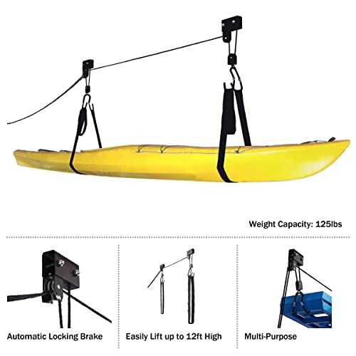 Rad Sportz 83-DT5235-5002 Garage Hoist Set Of 2 - Includes 1 Kayak Pulley And 1 Ladder Or Bike Hanger thumb #6