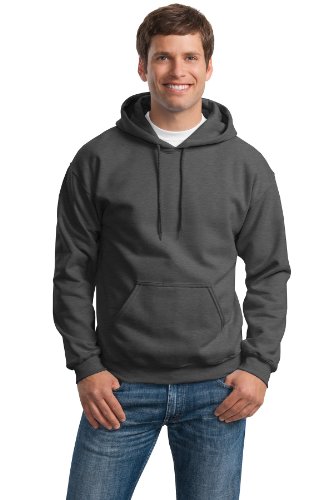 Gildan Activewear Heavy Blend Hooded Sweatshirt, L, Dark Heather