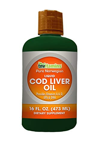 Pure Norwegian Cod Liver Oil Liquid by TNVitamins|16 fl oz