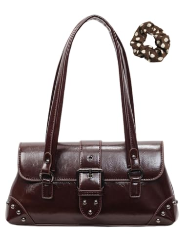 Image of Studded Purses Y2k Shoulder Bag Vintage Leather Punk Handbag Grunge