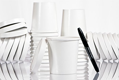 Solo 32oz Take Out Cup & Lid (25ct) – Durable for Soup, Ice Cream, Frozen Yogurt, and to-Go Lunches - Bundled with WhoseFood? Pen - Hot/Cold Paper Food Container for Storage and Freezer