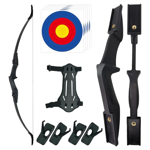 ARCXTEN Bogenschießen Recurve Bogen für Erwachsene, Takedown-Bogen Bogenschieß Set für Anfänger Zielübungen, Links- und Rechtshänder