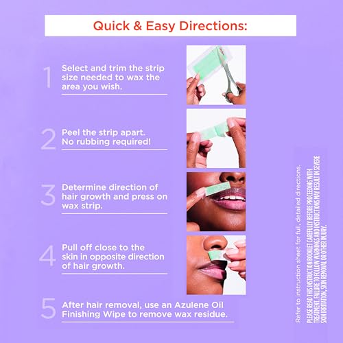 Image of Sally Hansen Snip & Use Wax Strips Kit | Face & Bikini Line Hair Removal | Vitamin E & Avocado Oil Infused | 10 Count (Pack of 2)