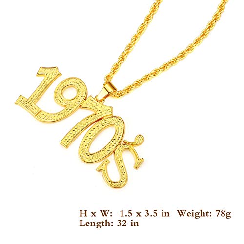 NYUK 70s Costumes for Men 1970s Party Accessories Disco Necklace for Women4