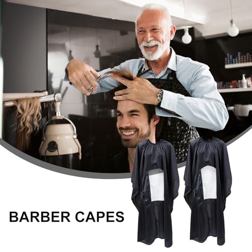 Capa de barbería Abaodam 2 piezas con visor negro miniatura 3